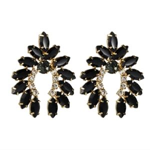 Amari Crown Gemstone Earrings. New.